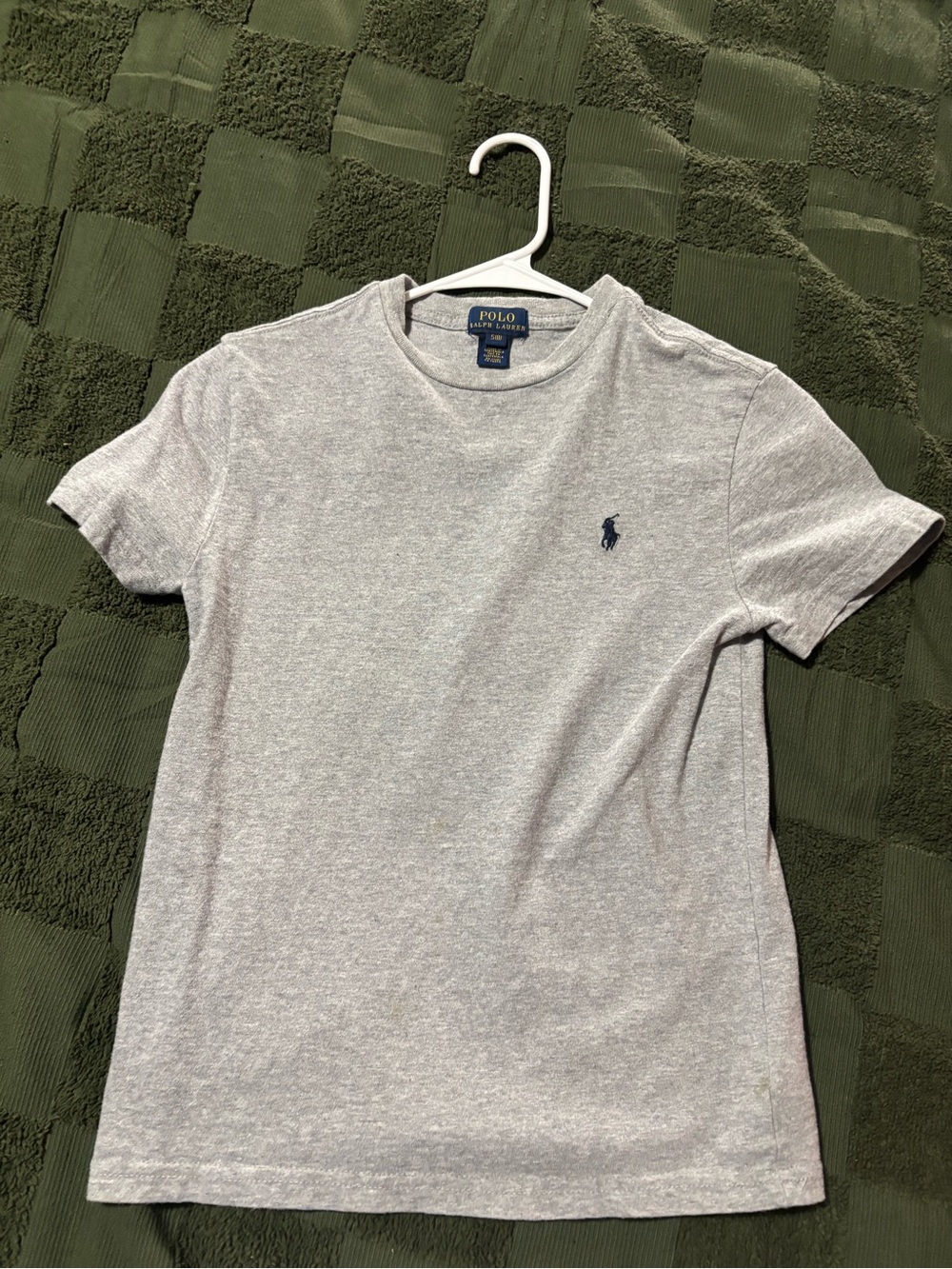 Polo by Ralph Lauren Light Heather Gray Crew Neck Tee with Navy Pony